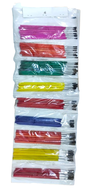 Pinceles Tira Colores C/60 PZAS.