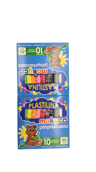 PLASTILINA MAKYCO CAJA C/10 PZAS.