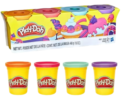 PLASTILINA PLAY-DOH C/4 PZAS.