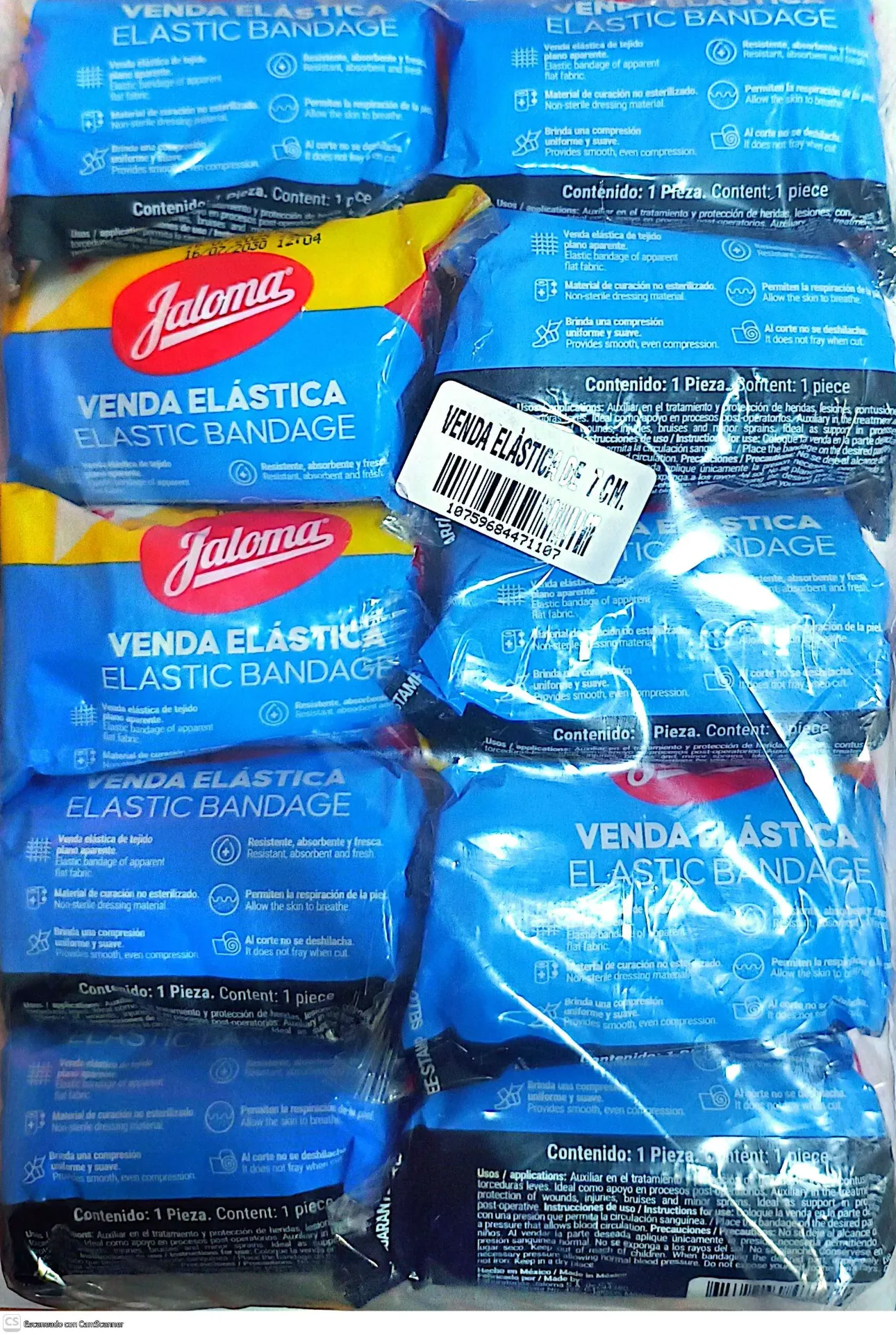 [VENDA ELASTICA 7CM C/10] VENDA ELASTICA 7CM PAQ. C/10  (H)