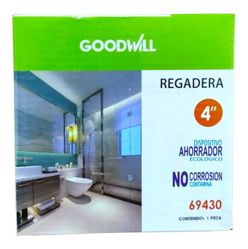 (69430) REGADERA 4" GOOD WILL 