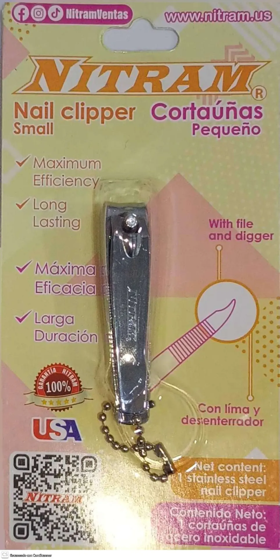 [CUBL-CH] CORTA UÑAS BLISTER (NITRAM)