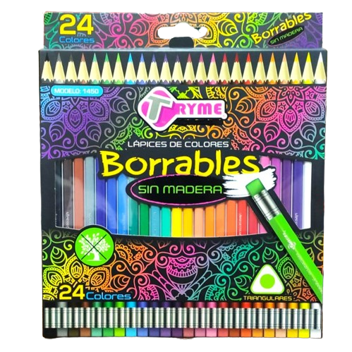 [1450 (PA)] COLORES BORRABLES TRYME C/24