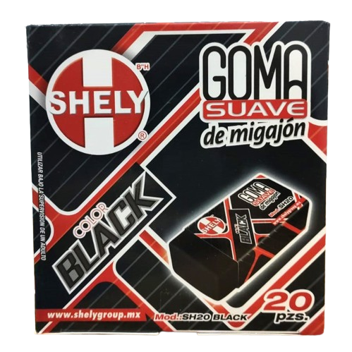 [SHE-242 / SH20 BLACK (PA)] GOMA SUAVE DE MIGAJON BLACK SHELY C/20 PZAS