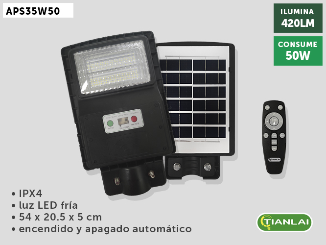 SURBURBANA SOLAR 50W TIANLAI 