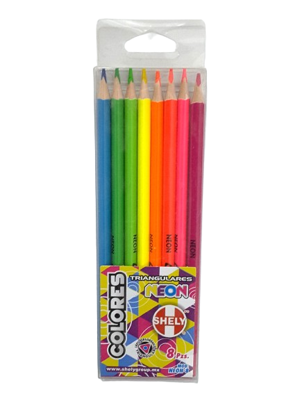 [NEON-8 (PA)] COLORES NEON SHELY C/8 PZAS