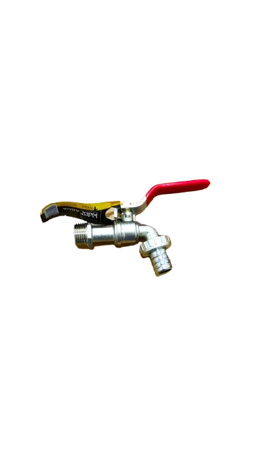 (KSLT02) LLAVE DE 1/2" NIQUELADA DE ESFERA PARA MANGUERA (KONNIG)