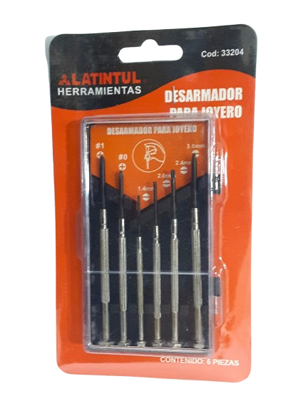  (33204) JUEGO DE DESARMADOR PARA JOYERO (LATINTUL)