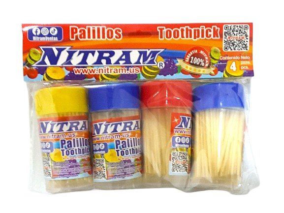 [TP04] PALILLO C/4 PZAS NITRAM