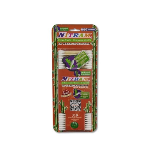 [310] COTONETE DE BAMBÚ C/310 PZAS NITRAM 