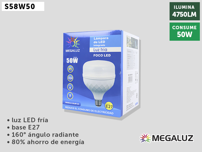 (S58W50) FOCO LED 50W MEGALUZ 