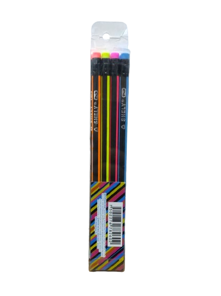 [LAPIZ-NEON (PA)] LAPIZ RAYADO NEON SHELY C/8 PZAS