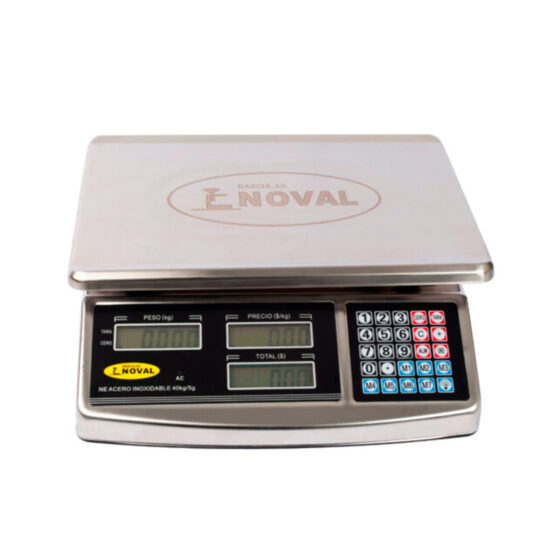 BASCULA DIGITAL 40KG ACERO INOXIDABLE (NOVAL)