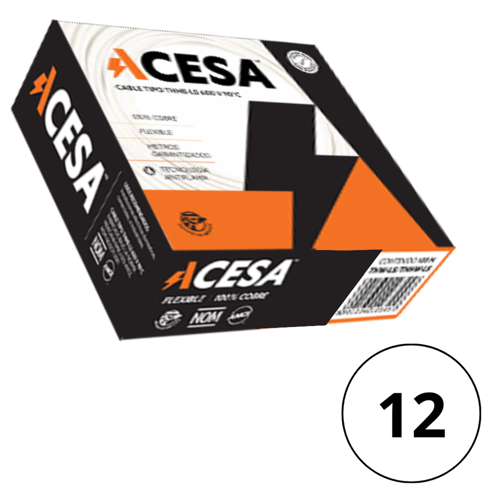 CABLE COBRE THW CALIBRE 12 BLANCO 100 MTS (ACESA)