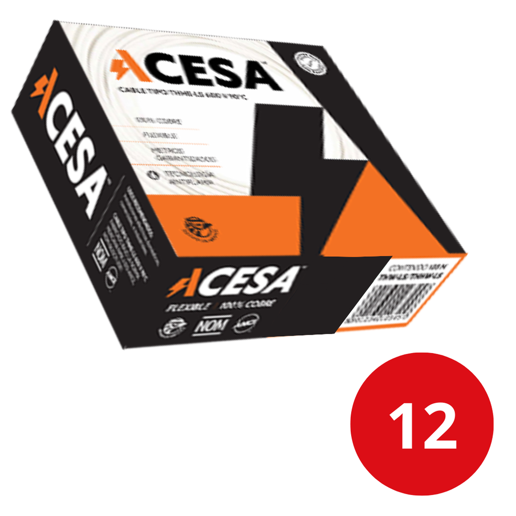 CABLE COBRE THW CALIBRE 12 ROJO 100 MTS (ACESA)