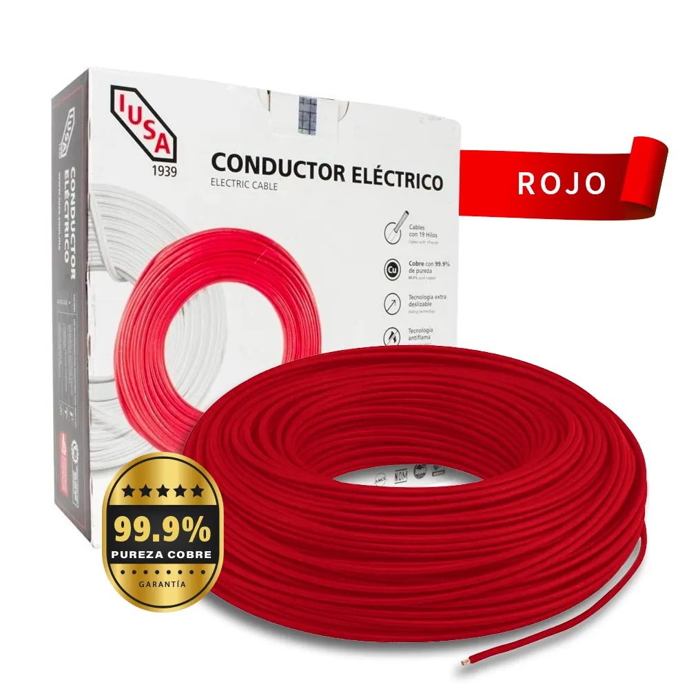CABLE COBRE THW CALIBRE 12 ROJO (IUSA)