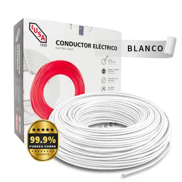 CABLE COBRE THW CALIBRE 12 BLANCO (IUSA)