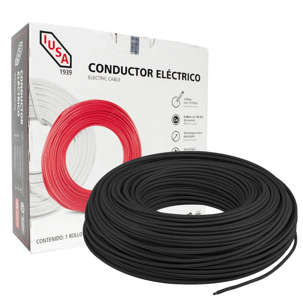 CABLE COBRE THW CALIBRE 12 NEGRO (IUSA)