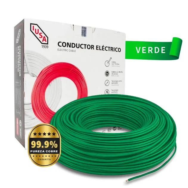 CABLE COBRE THW CALIBRE 12 VERDE (IUSA)