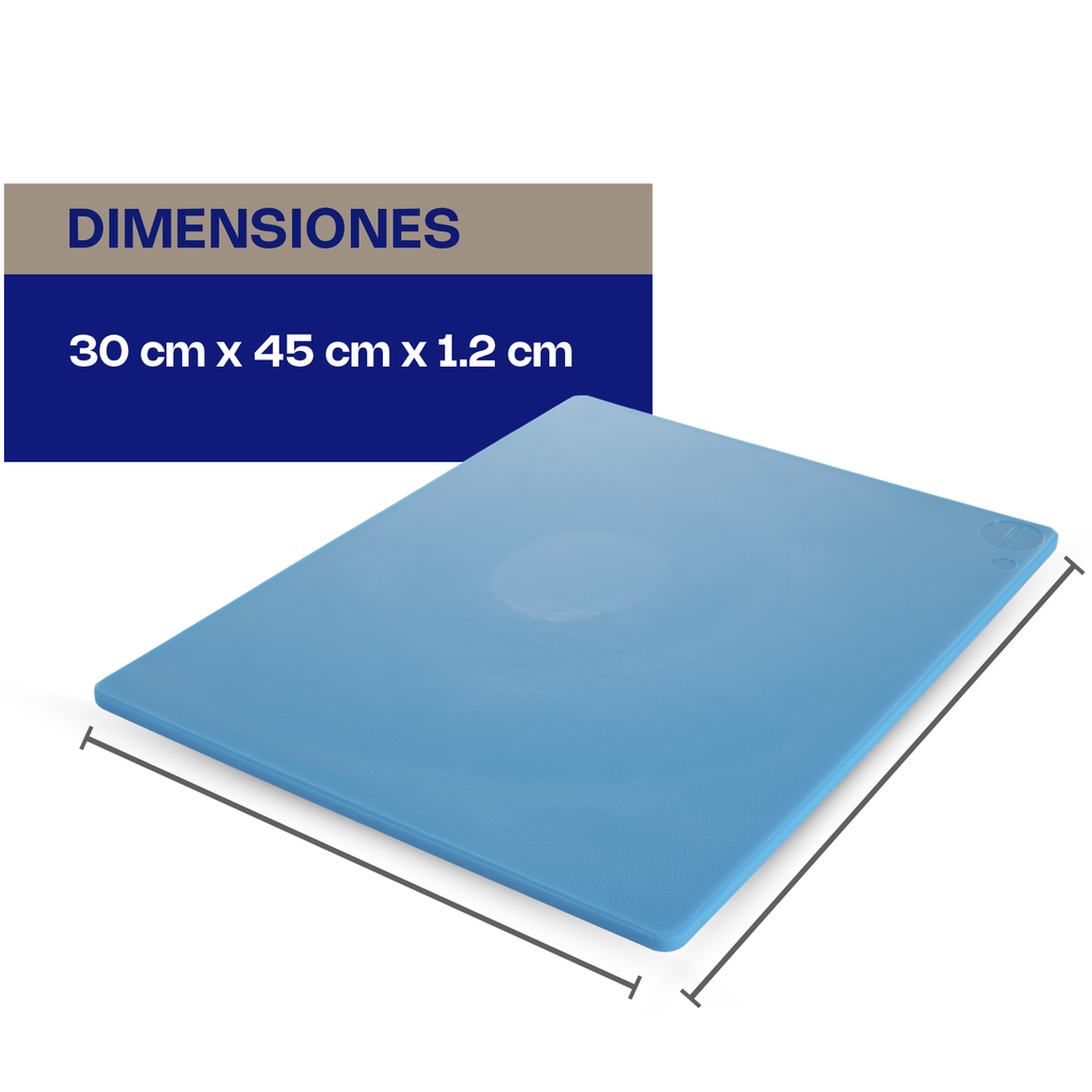 [TAPACO-12A] TABLA PARA CORTAR COLOR AZUL 30 X 45 X 1.2 CM