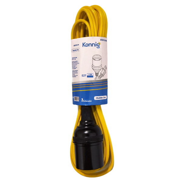 [KGYCX3M] EXTENSION AMARILLA C/SOCKET 3M KONNIG