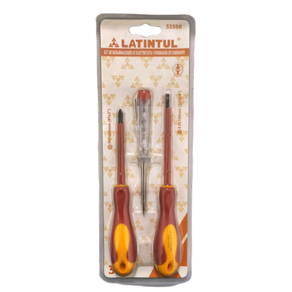 (33598) JUEGO DE DESTORNILLADORES C/3 PZAS LATINTUL