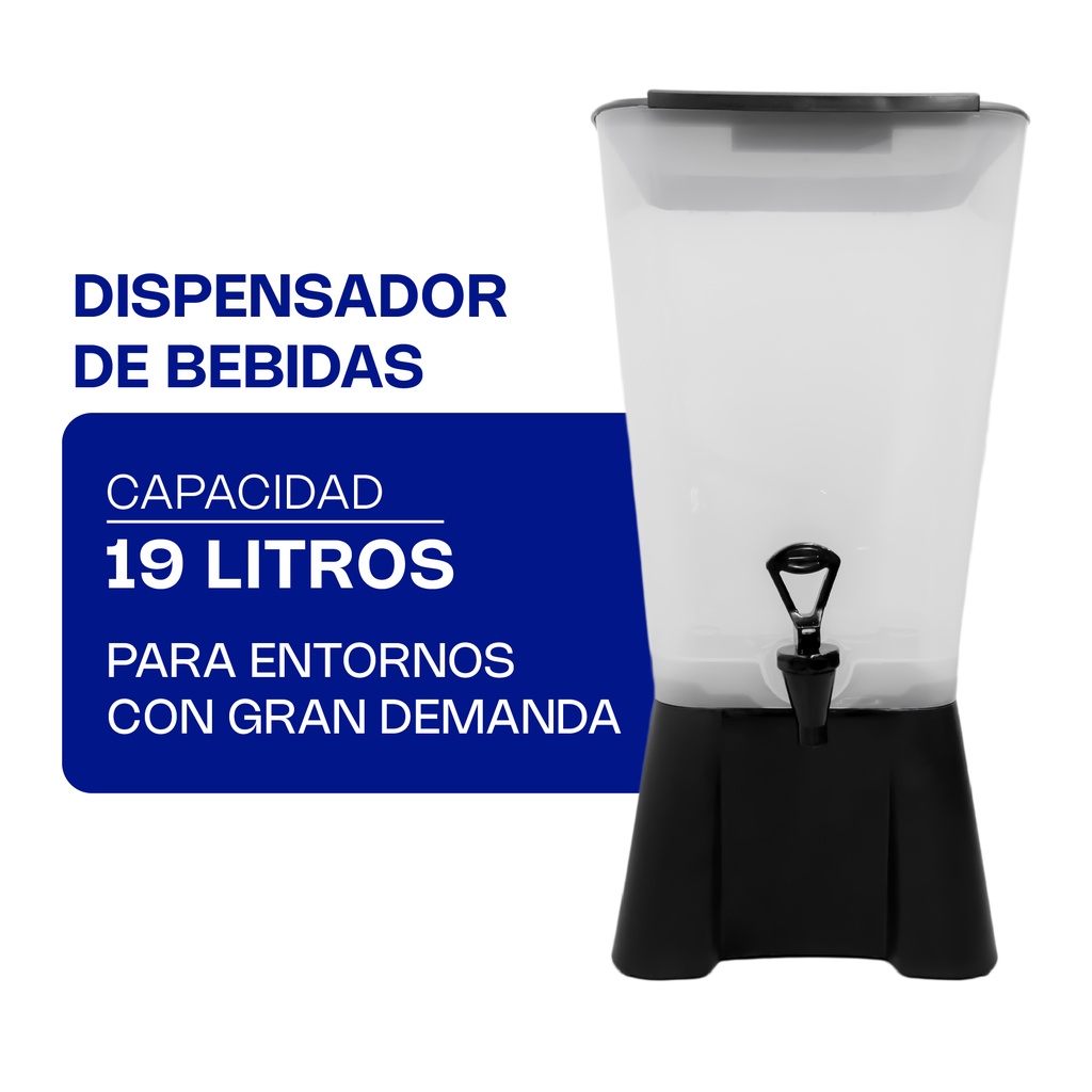 DISPENSADOR DE BEBIDAS, CAPACIDAD DE 19 LITROS