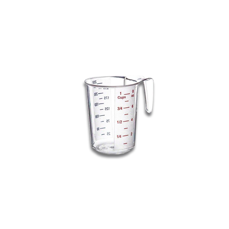 JARRA DE POLICARBONATO MEDIDORA GRADUADA, CAPACIDAD DE 250 ML