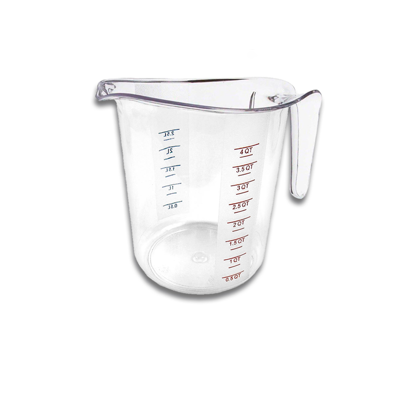 JARRA DE POLICARBONATO MEDIDORA GRADUADA, CAPACIDAD DE 4 LITROS