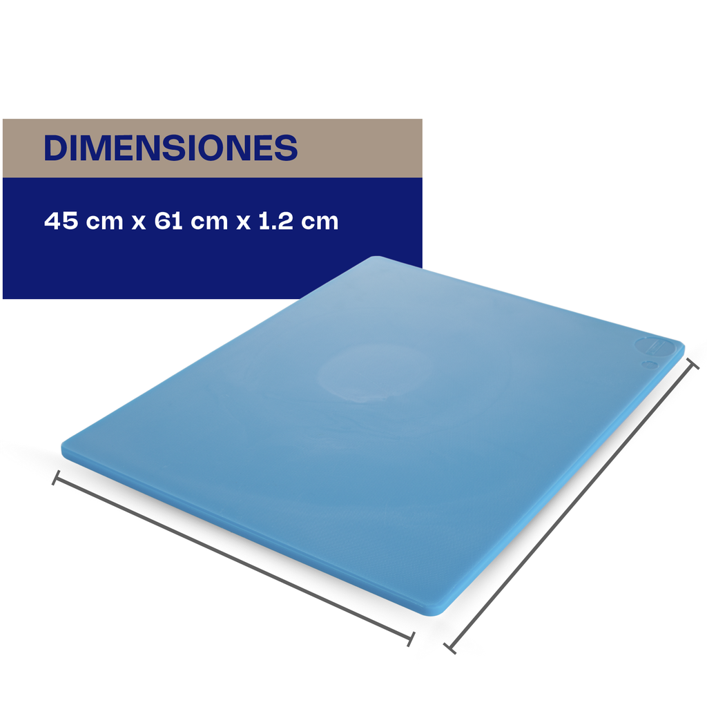 [TAPACO-18A] TABLA PARA CORTAR, COLOR AZUL (45 X 61 X 1.2 CM) FABRICADA EN POLIPROPILENO CON CERTIFICACIÓN NSF