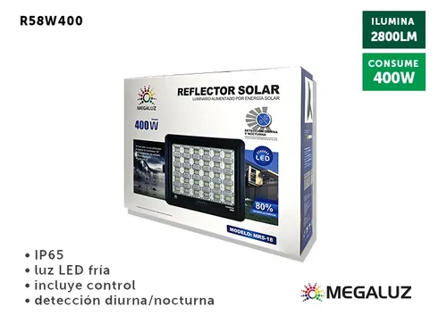 (R58W400) REFLECTOR SOLAR 400W  MEGALUZ/TIANLAI