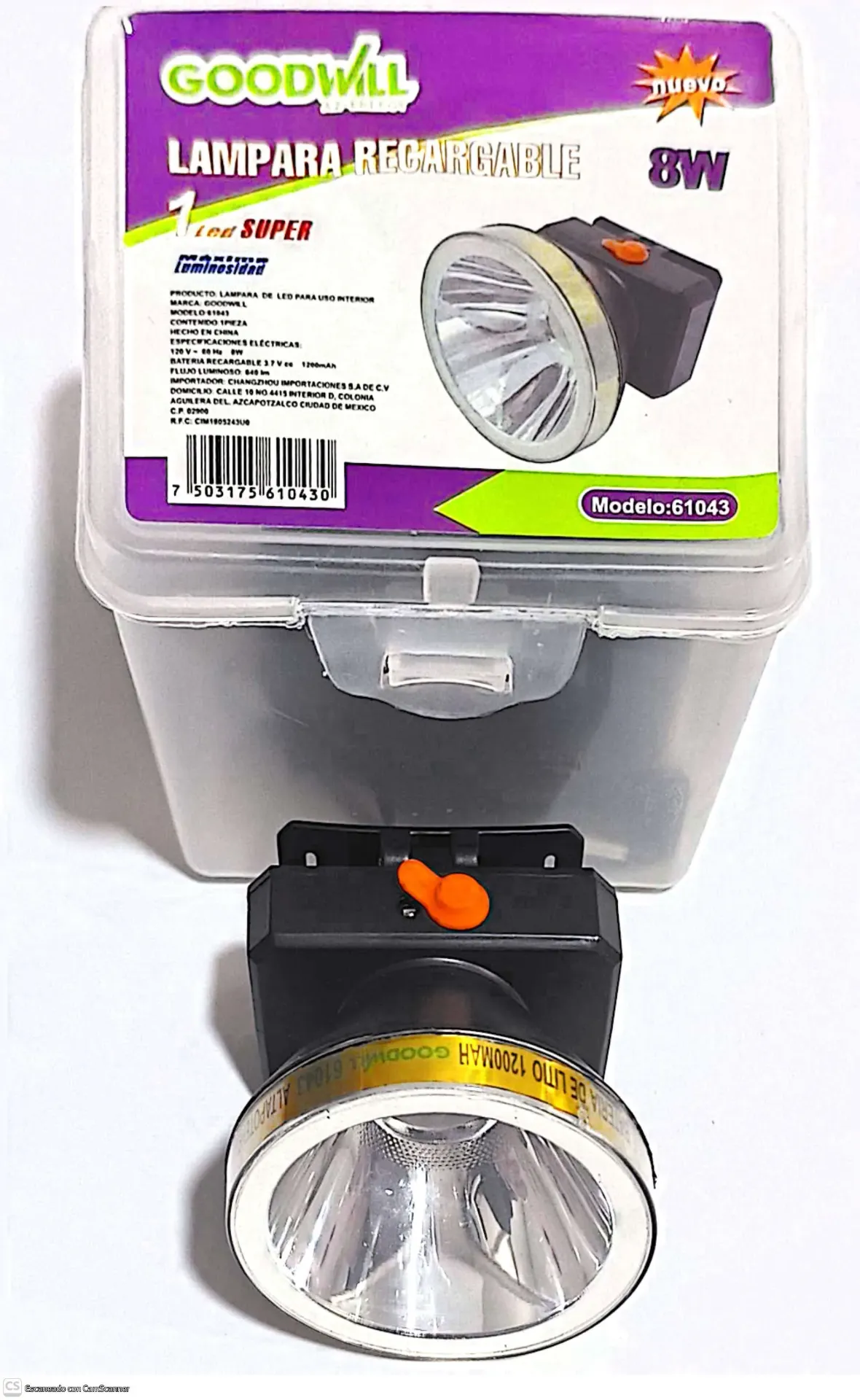(61043) LAMPARA MINERA 8W SUMERGIBLE 1 LED GOOD WILL