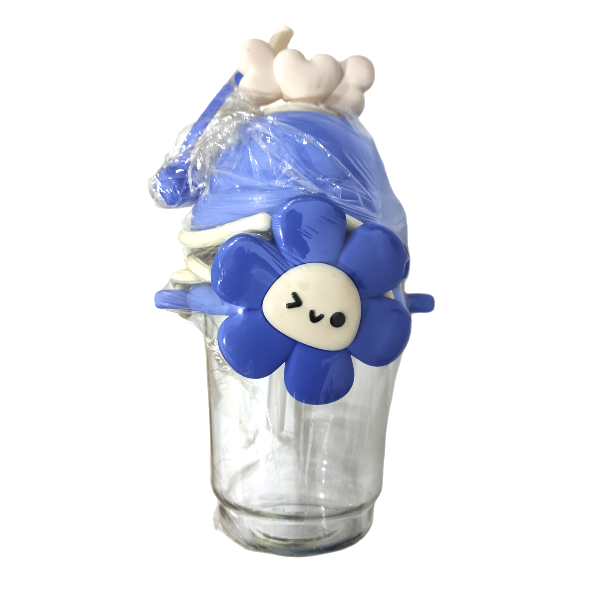 VASO 800ML DISEÑO FLOR