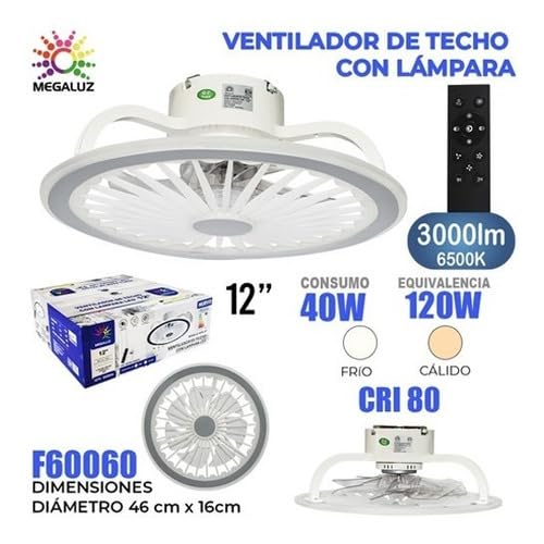 (F60060) LAMPARA VENTILADOR MEGALUZ