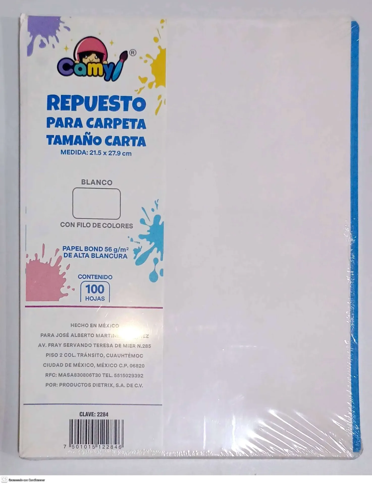 [CAM-118 (PA)] REPUESTO DIBUJO PARA CARPETA T/CARTA CAMY