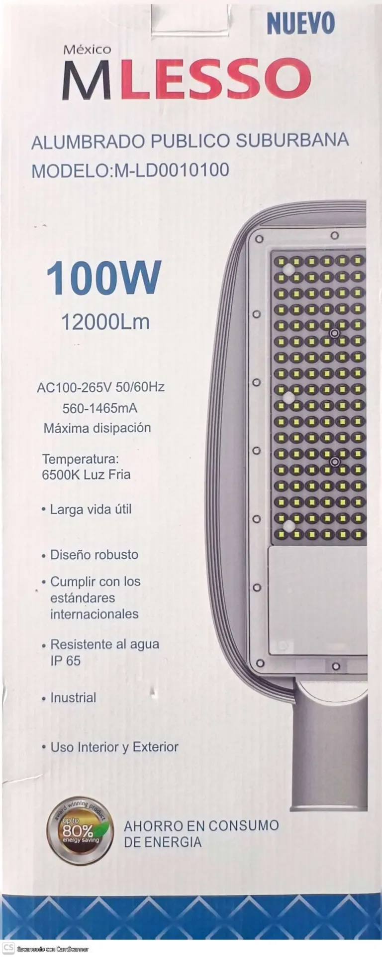 LAMPARA SUBURBANA SOLAR 150W M´LESSO