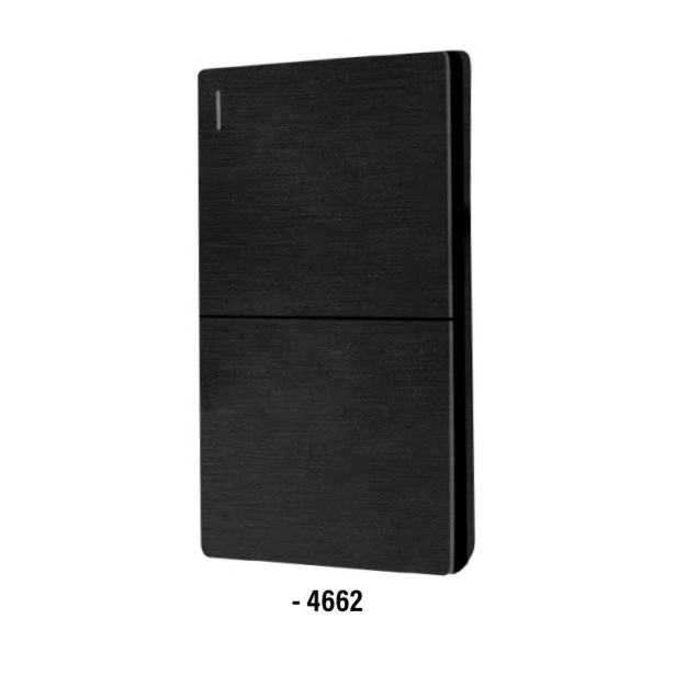 (4662) PLACA APAGADOR SENCILLO  DOBLE SANTORINI (SANTUL)