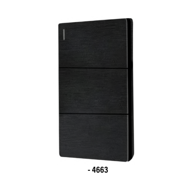 (4663) PLACA APAGADOR SENCILLO TRIPLE SANTORINI (SANTUL)