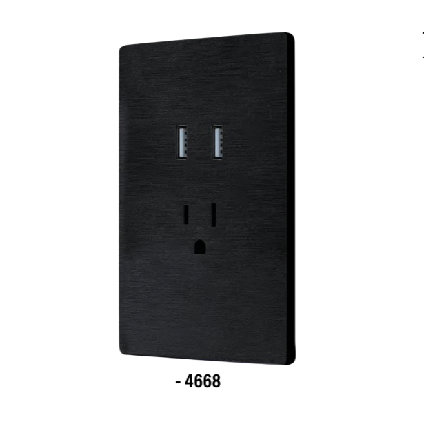 [4668] (4668) PLACA  1 CONTACTO C/2 USB SANTORINI (SANTUL)