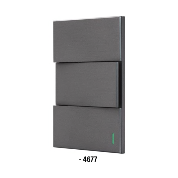 (4677) PLACA APAGADOR SENCILLO TRIPLE FONTANA (SANTUL)