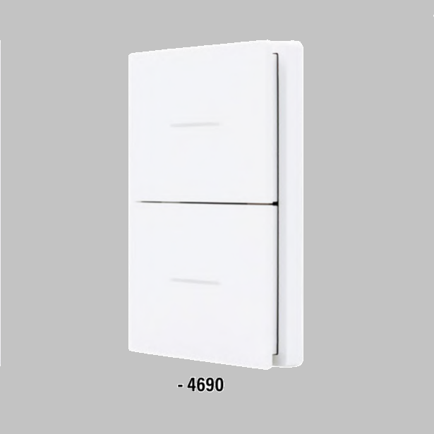 [4690] (4690) PLACA APAGADOR SENCILLO DOBLE FIORI (SANTUL)