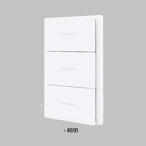 (4691) PLACA APAGADOR SENCILLO TRIPLE FIORI (SANTUL)