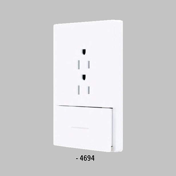 (4694) PLACA APAGADOR SENCILLO Y CONTACTO DOBLE FIORI (SANTUL)