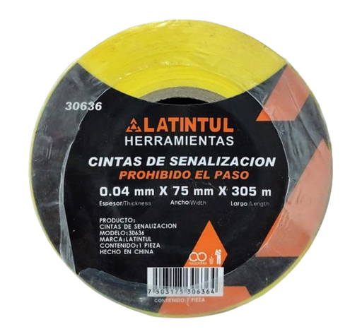 [30636] CINTA SEÑALIZACION PROHIBIDO PASO 305M