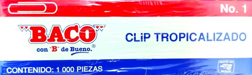 [7501174912159 (PA)] Clip Baco # 1 1000pzas