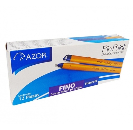 [7501428727201 (PA)] LAPICERO AZOR AZUL P. FINO