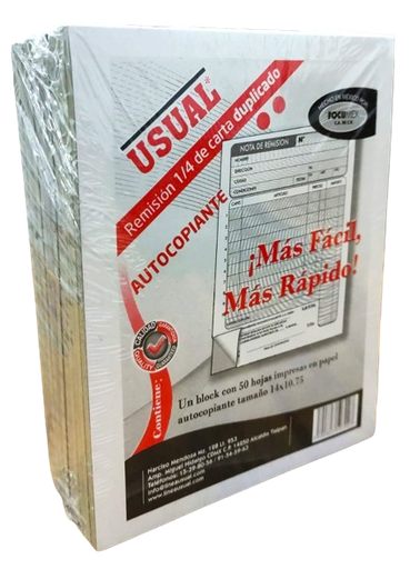 [7500803503003 (PA)] NOTA REMISION AUTOCOPIANTE USUAL