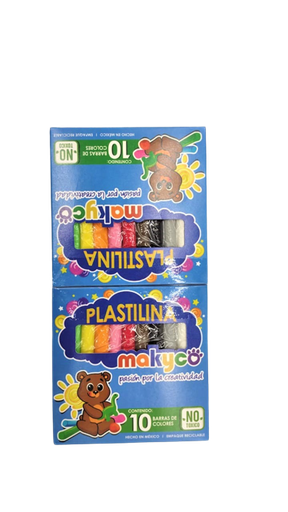 [PLASTILINA MAKICO CAJA (PA)] PLASTILINA MAKYCO CAJA C/10 PZAS.