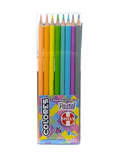 [PASTEL-8 (PA)] COLORES PASTEL SHELY C/8 PZAS