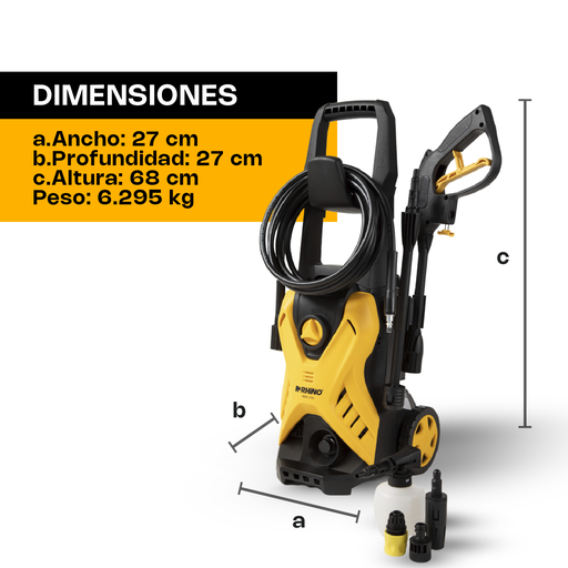 [HIDRA-1700] HIDROLAVADORA DE ALTA PRESIÓN 1 700 PSI